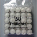 50pcs per plastic bag packing Dripless Romantic Beautiful Tea Light Candles/ Theelichten/ Chauffe-Plats/Teelichte/Velas/ Bougies